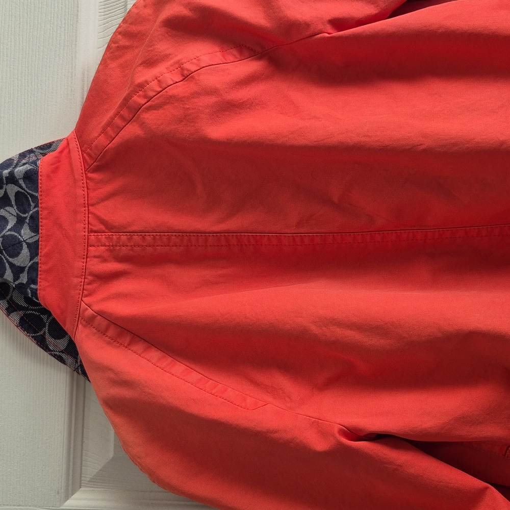 Coach Orange And Black Patterned Jacket - image 5